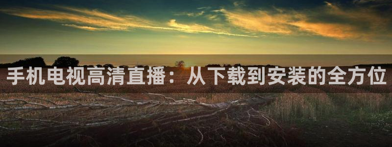 斗球体育主播：手机电视高清直播：从下载到安装的全方位